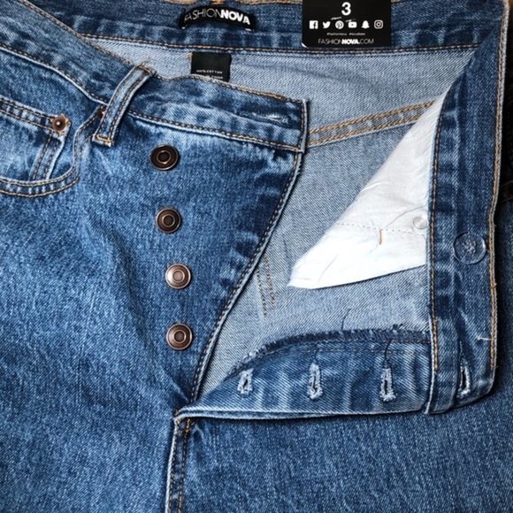 FASHION Nova Crossover straight leg jeans size 3 - Picture 7 of 10